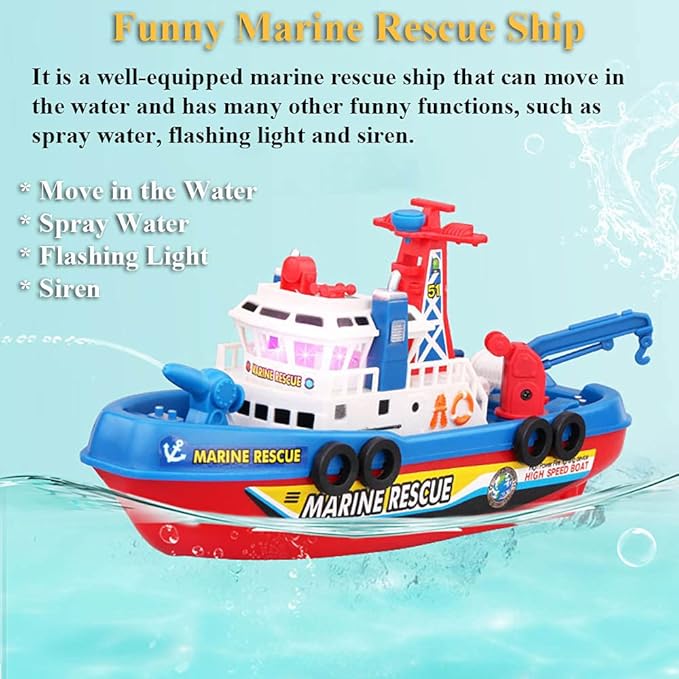 Electric Fireboat Toy Fire Fighting