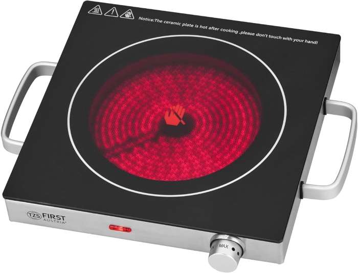 TZS First Austria Infrared hotplate single with handles