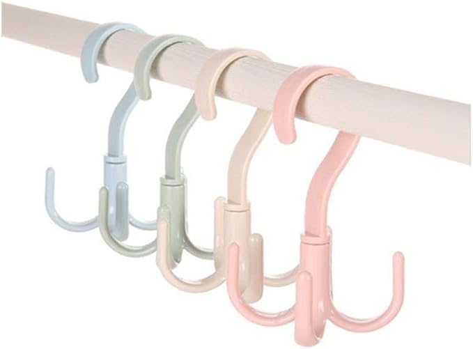 Rotating Hook Multifunctional Tie Scarf Clothes Hook Plastic Hook